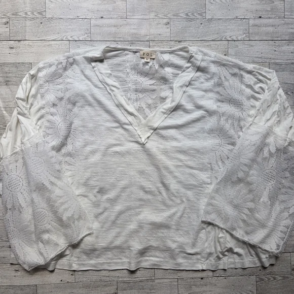 POL Relaxed Fit Jersey Top Sunflower Lace Patches - Picture 4 of 7